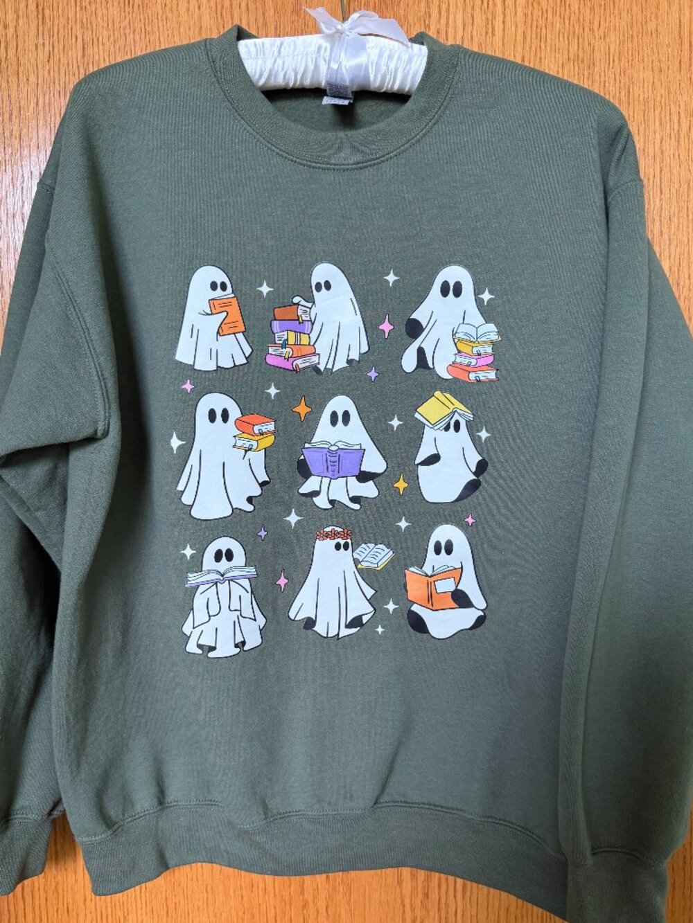 Reading Ghosts Sweatshirt | Olive Green | Size Large
